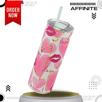 Tumblers Love Inspired Tumbler – 20oz Skinny Matte Cup for Hot & Cold Drinks