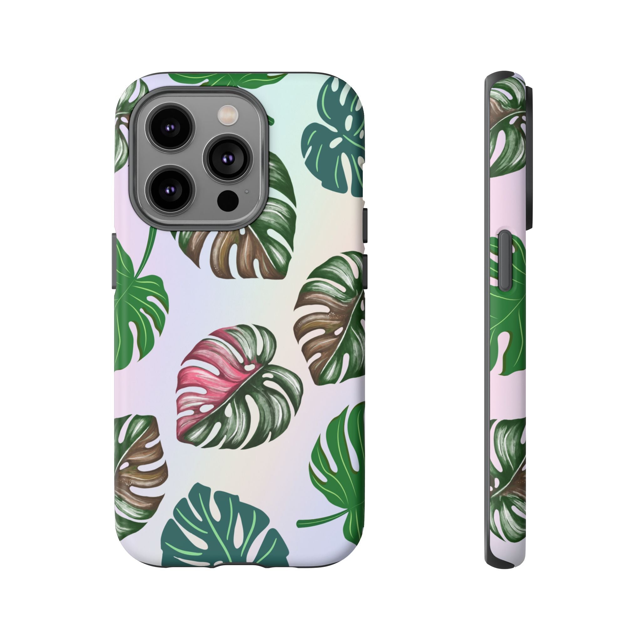 Tough Cases - Monstera Leaf Themed Phone Protection for iPhone, Samsung, and Google Pixel (Matte/Glossy)