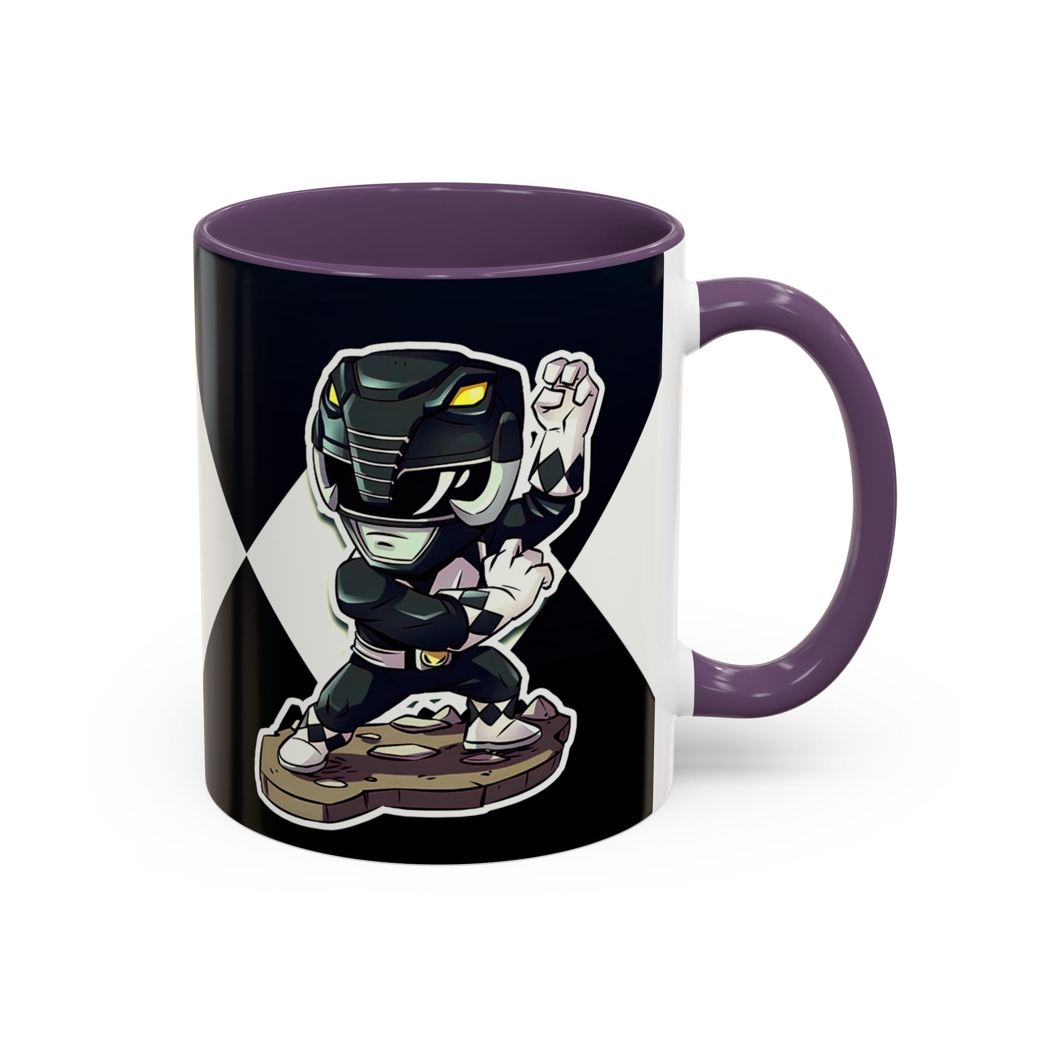 Mighty Morphin Power Rangers Black Ranger Ceramic Mug - 11oz & 15oz Coffee Mug - Accent Mug for Pop Culture Fans
