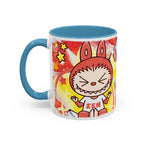 Lazy Yoga Labubu Cartoon Accent Coffee Mug - Fun and Playful Design for Coffee Lovers