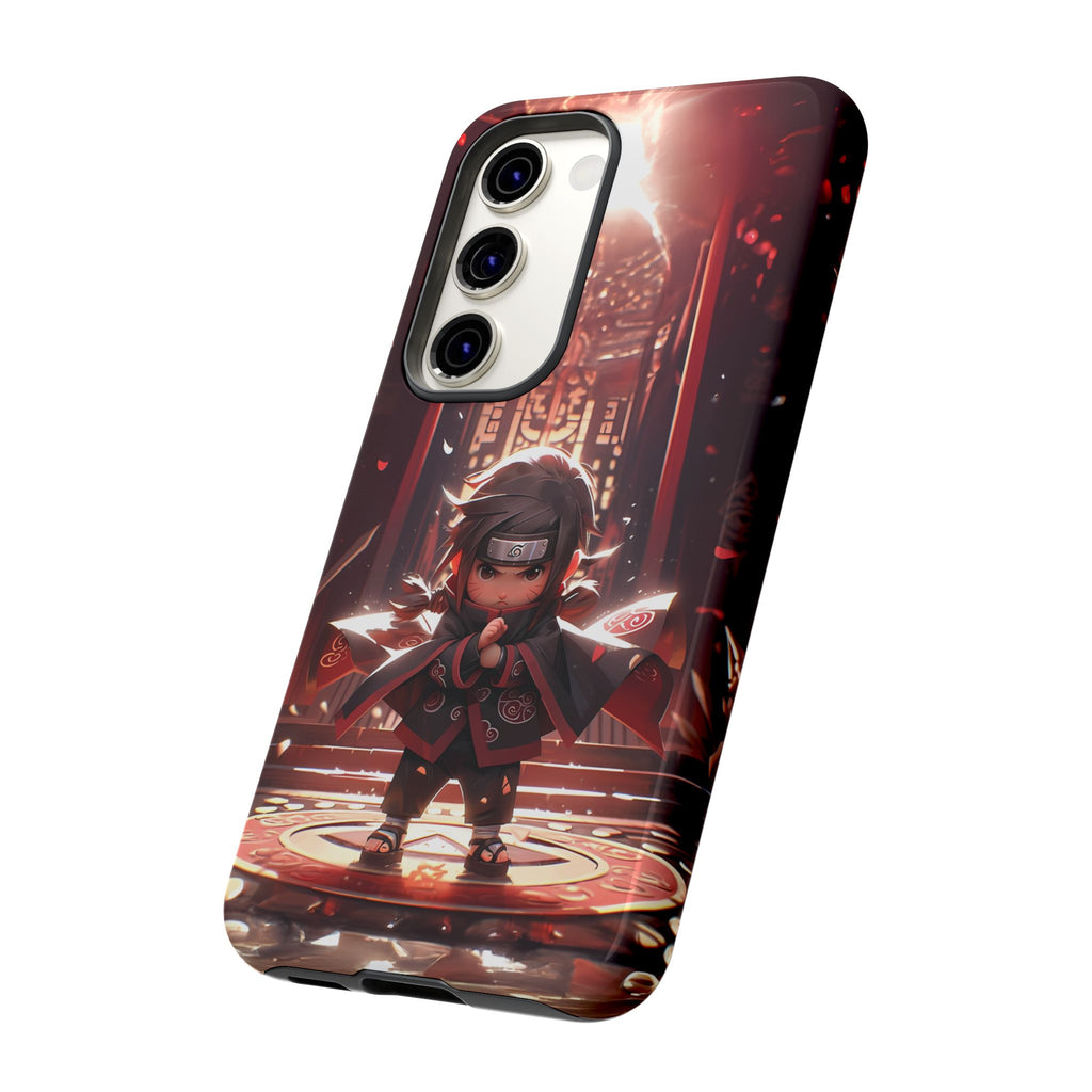 Chibi Itachi Tough Phone Case – Anime Protective Case for iPhone & Samsung, UV Resistant, Durable & Stylish