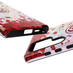 Tough Cases - Red Blossom Elegance Themed Phone Protection for iPhone, Samsung, and Google Pixel (Matte/Glossy)