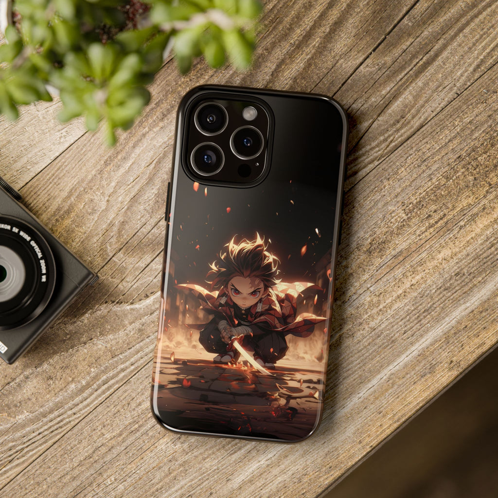 Tough Phone Case – Chibi Tanjiro Kamado Anime Protective Case for iPhone & Samsung