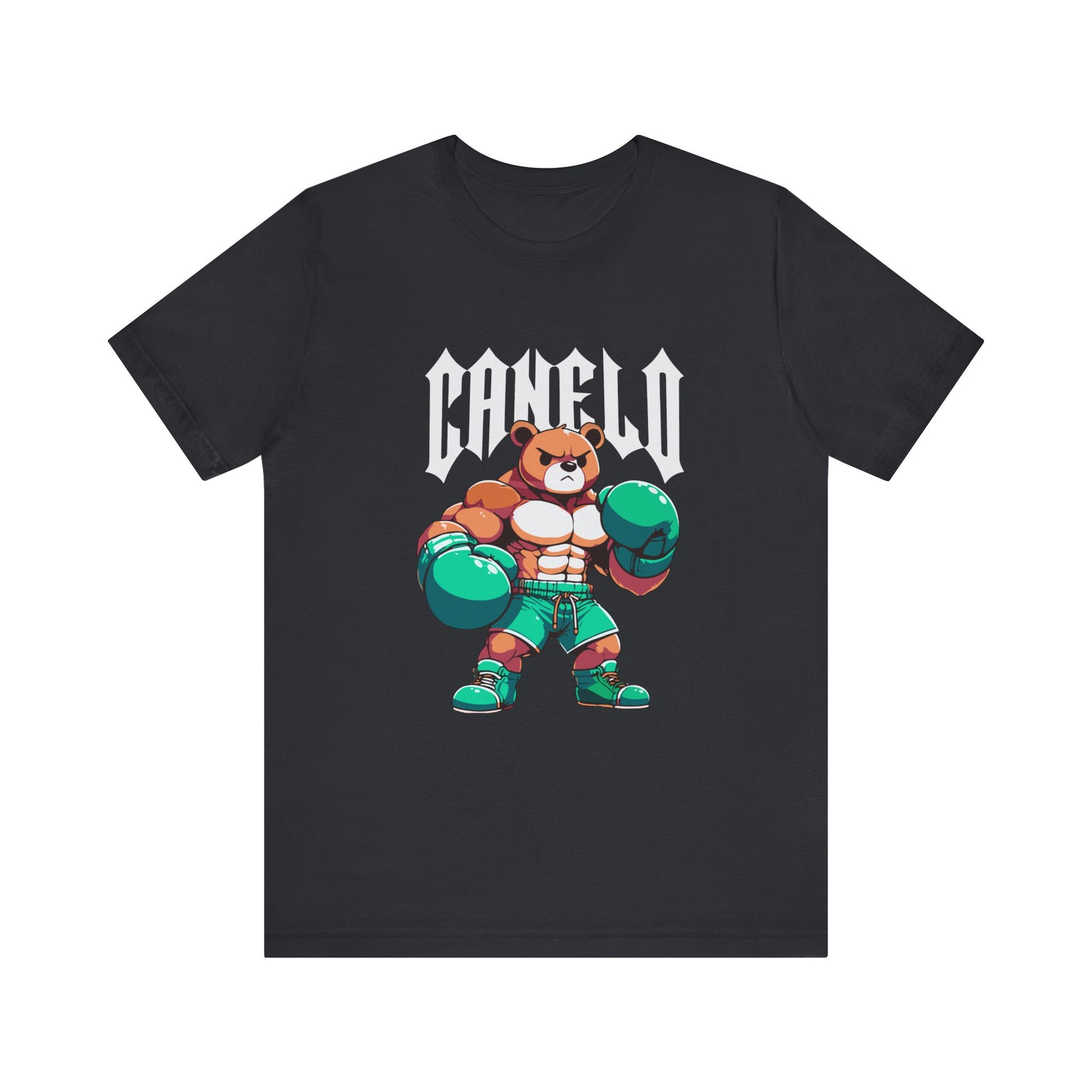 T-Shirt Boxing Bear T-Shirt - Unisex Jersey Short Sleeve Tee Inspired by Canelo Vintage Black
