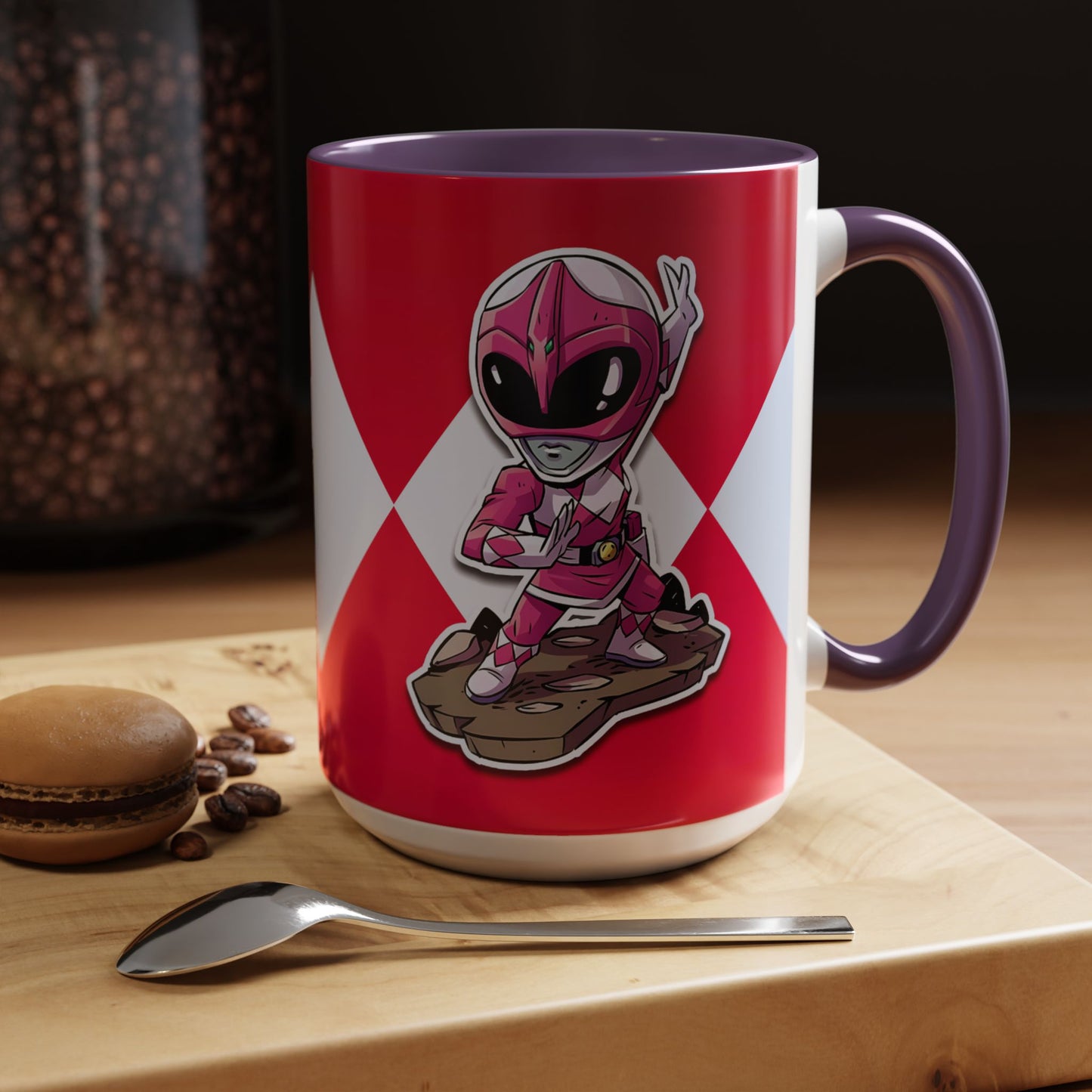 Mug Mighty Morphin Power Rangers Pink Ranger Ceramic Mug - 11oz & 15oz Coffee Mug - Accent Mug for Pop Culture Fans