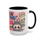 Lazy Yoga Labubu Cartoon Accent Coffee Mug - Fun and Playful Design for Coffee Lovers