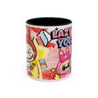 Lazy Yoga Labubu Cartoon Accent Coffee Mug - Fun and Playful Design for Coffee Lovers