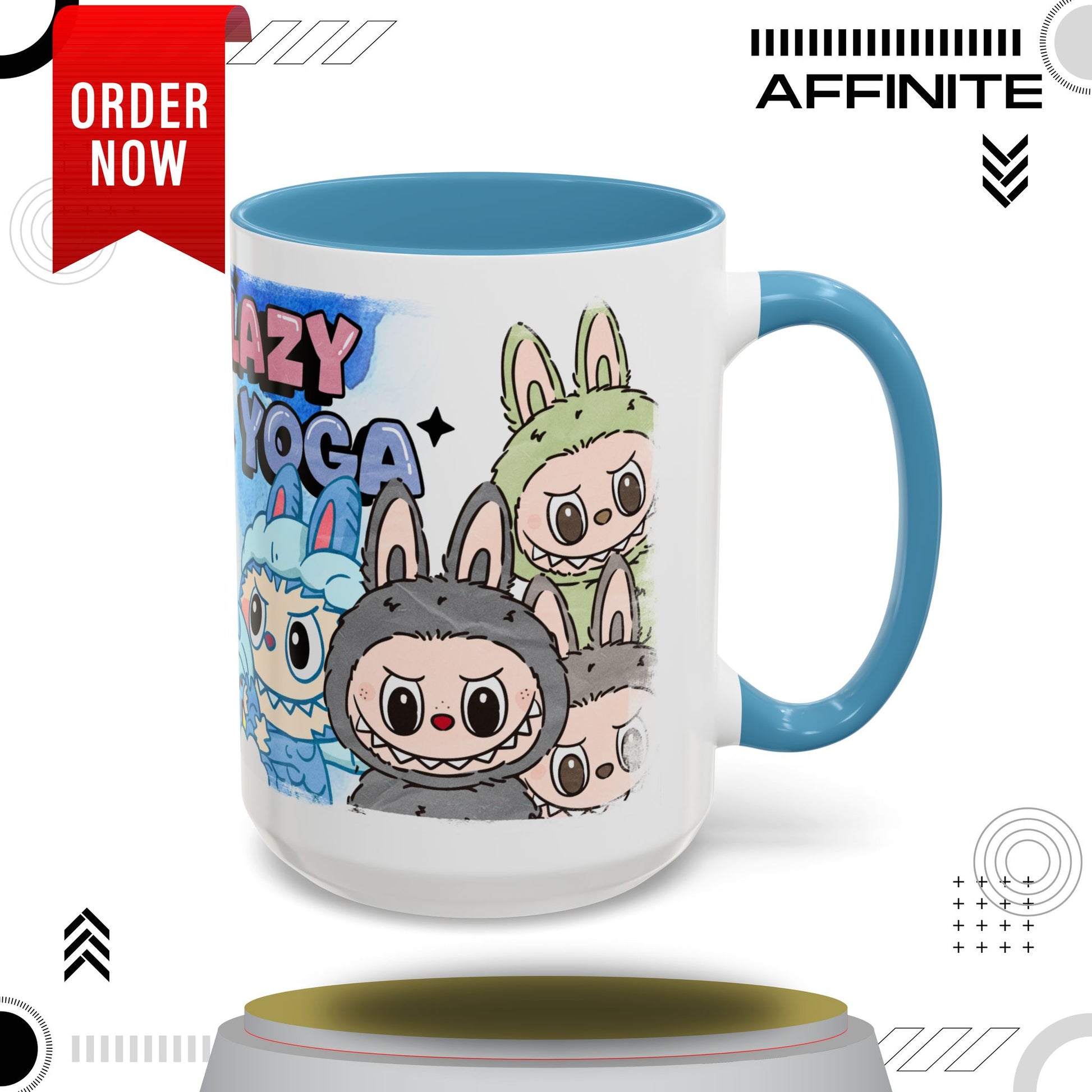 Mug Lazy Yoga Monsters Coffee Mug - Fun Accent Mug for Yoga Lovers