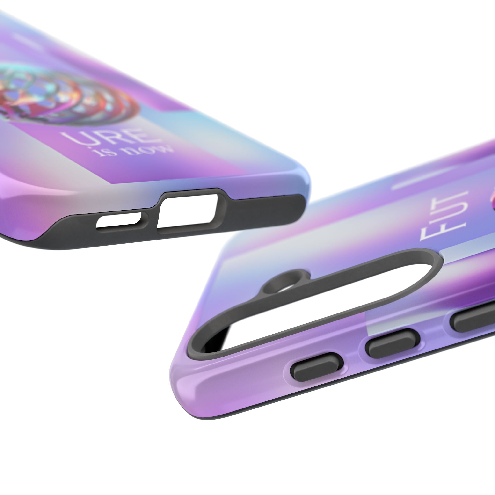 Futuristic Gradient Tough Case – 'Future is Now' 3D Design | Shockproof & UV Protected