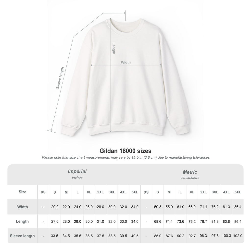 Graphic Crewneck Sweatshirt - Heavy Blend Unisex Crime Design