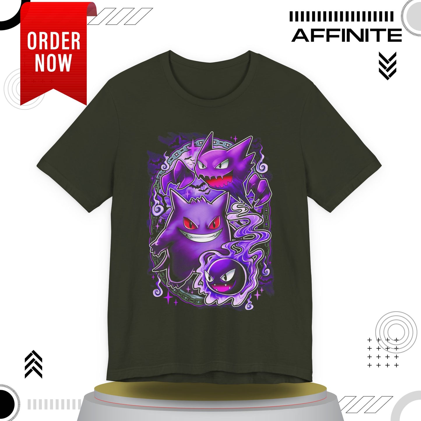 T-Shirt Ghostly Kanto Vibes Unisex Jersey Short Sleeve Tee - Spooky Design