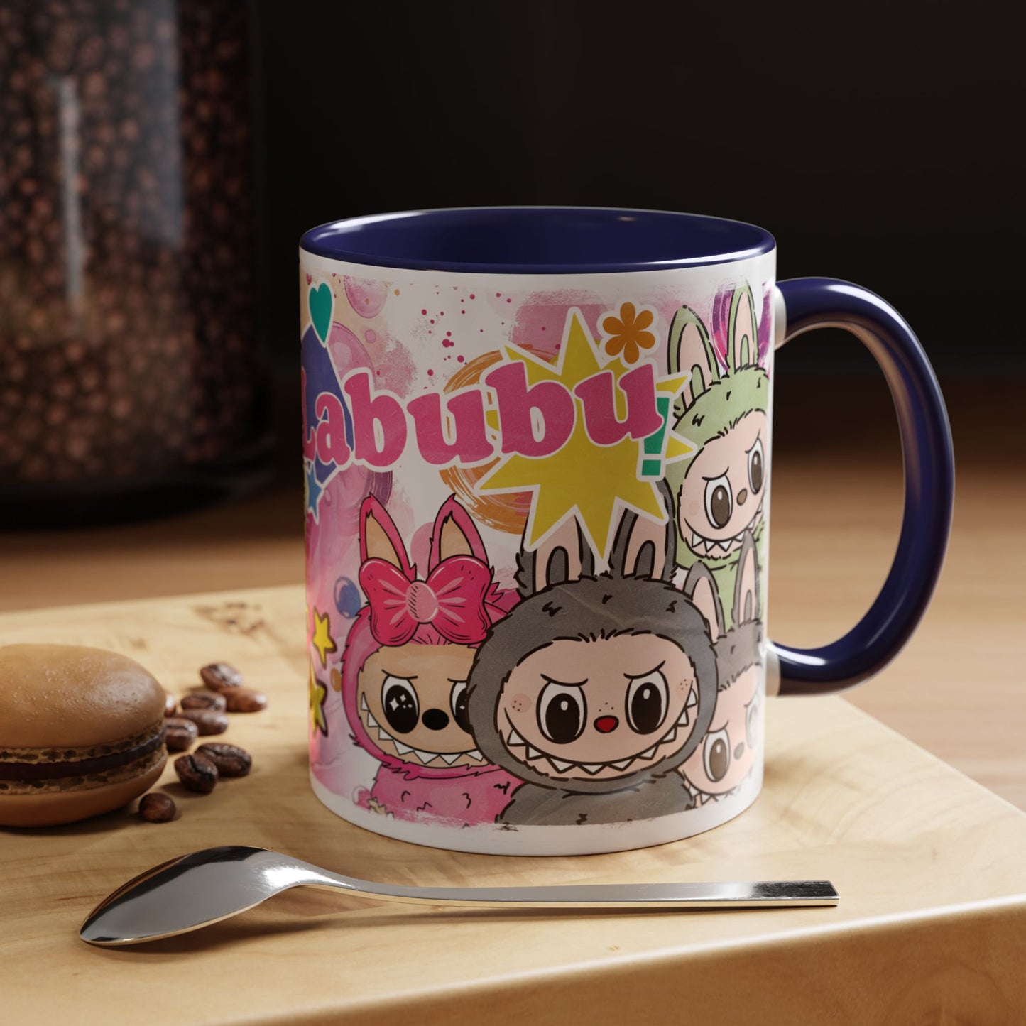 Mug Colorful Cartoon Labubu Accent Coffee Mug - Perfect for Animal Lovers