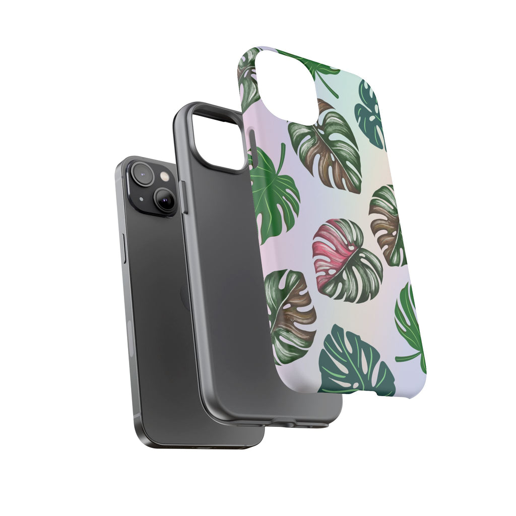 Tough Cases - Monstera Leaf Themed Phone Protection for iPhone, Samsung, and Google Pixel (Matte/Glossy)