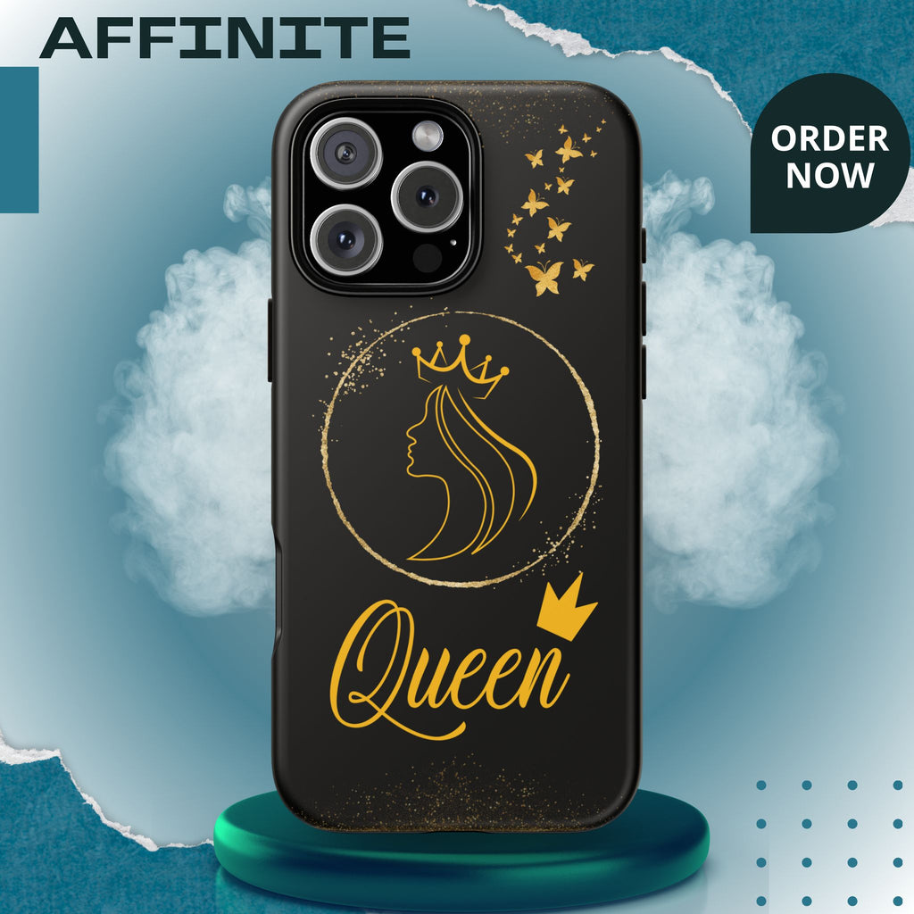Tough Case Queen Phone Case – Matte & Glossy Crown Design for iPhone, Samsung & Pixel iPhone 16 Pro Max Matte
