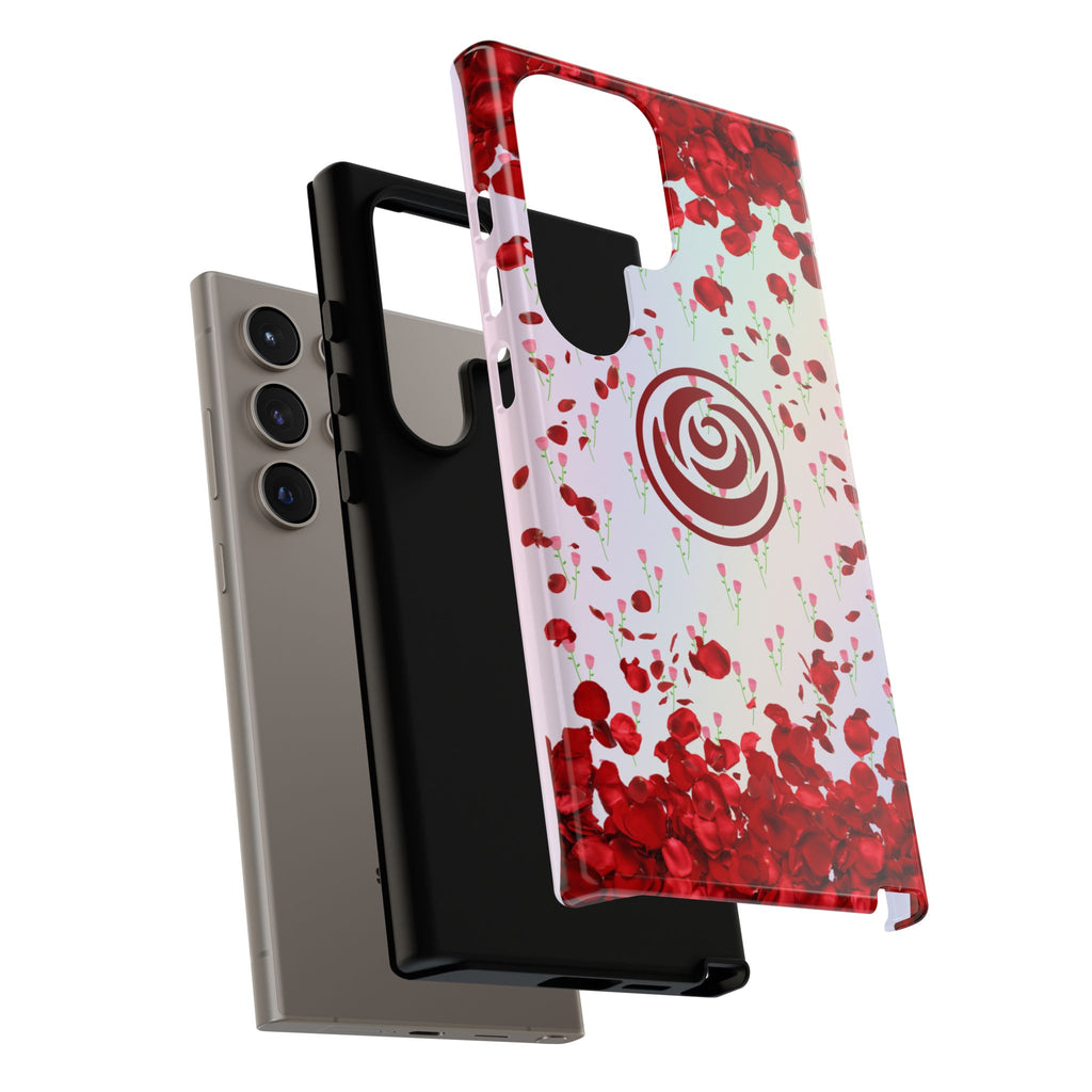 Tough Cases - Red Blossom Elegance Themed Phone Protection for iPhone, Samsung, and Google Pixel (Matte/Glossy)