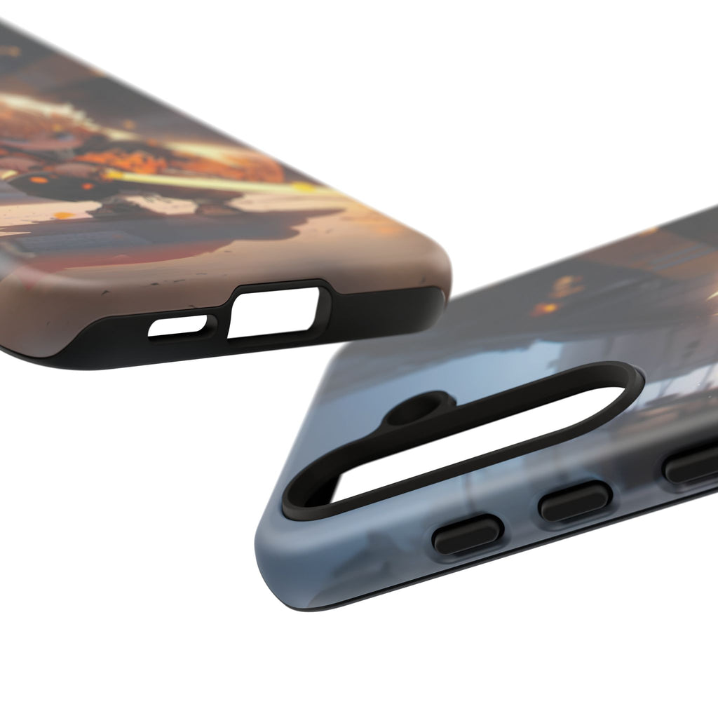 Chibi Zenitsu Lightning Tough Phone Case – Anime Protective Case for iPhone & Samsung, UV Resistant, Durable & Stylish