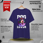 T-Shirt Unisex Dog Lover Shirt | Graphic T-Shirt with Dog Design and 'Dog Lover' Text Team Navy