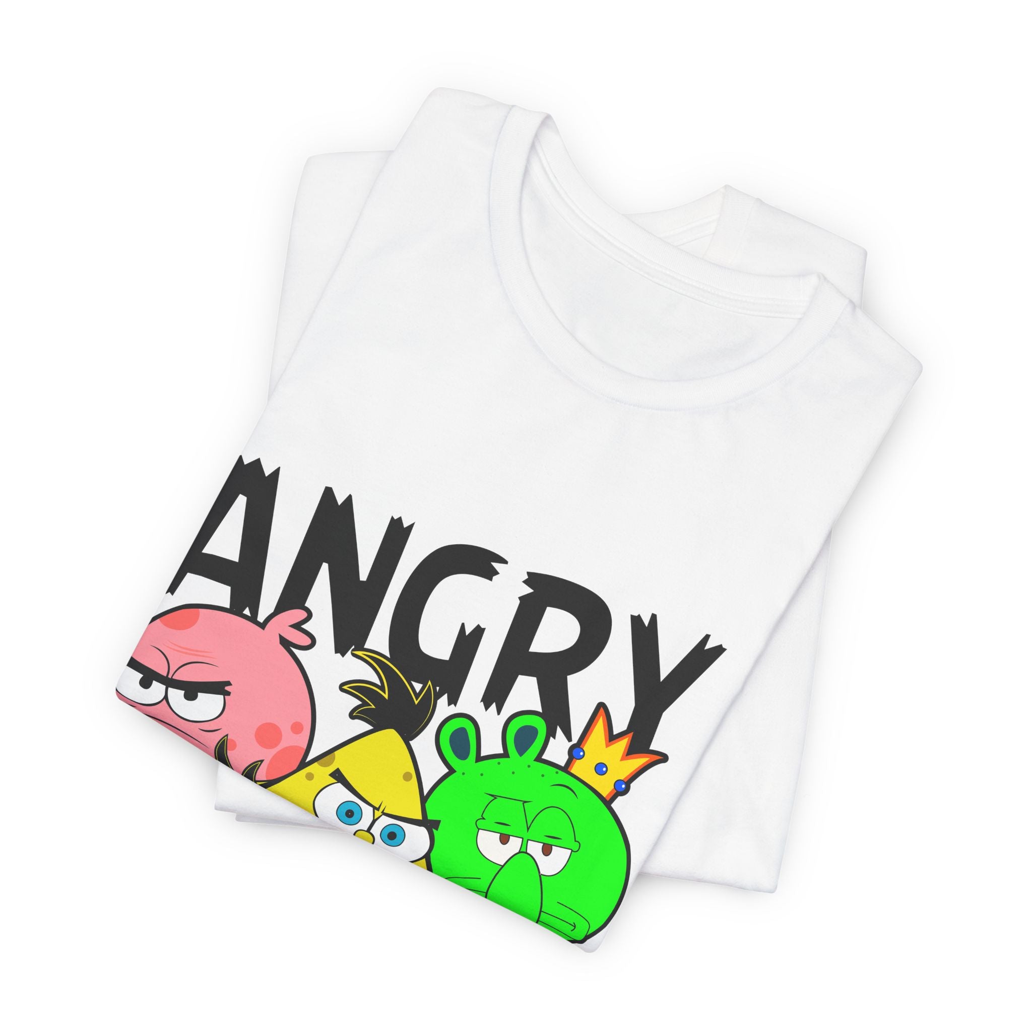Funny Graphic Tee, Angry Sponge T-Shirt, Unisex Cartoon Shirt, Gift for Gamers, Casual Wear, Holiday Apparel