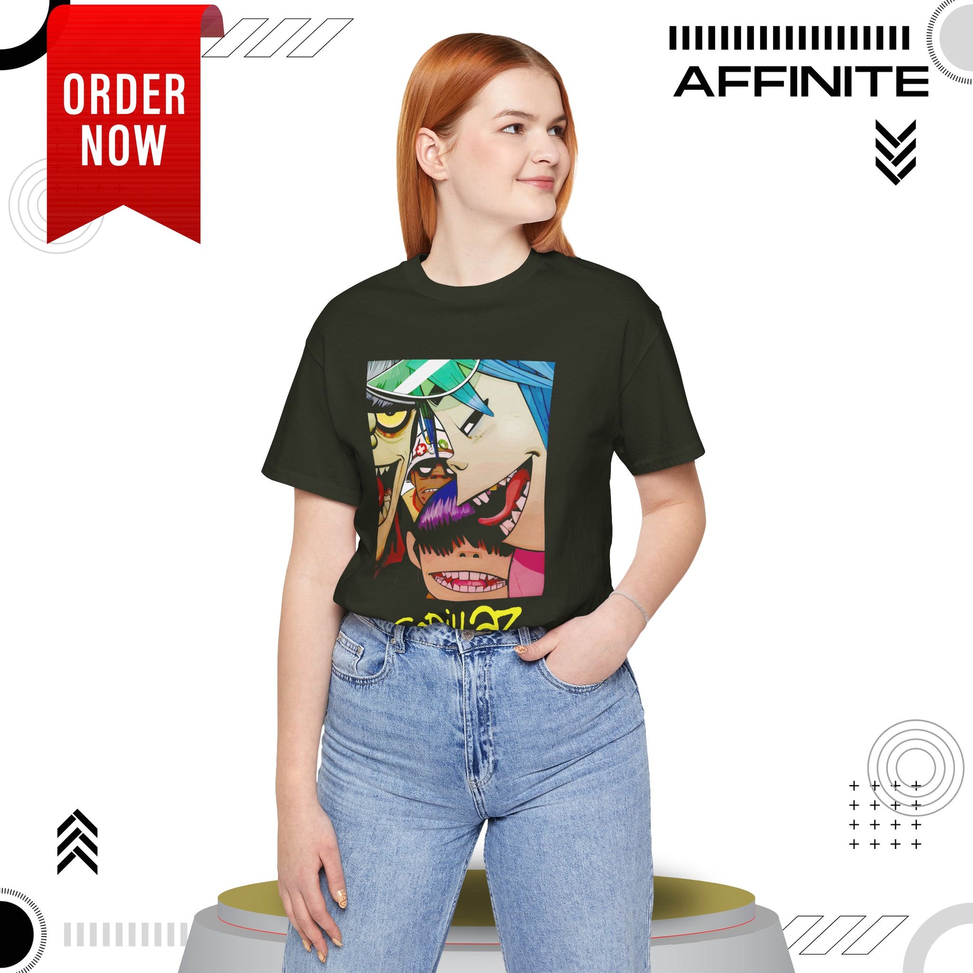 T-Shirt Gorillaz T-Shirt - Streetwear Unisex Band Tee for Music Fans (100% Cotton)