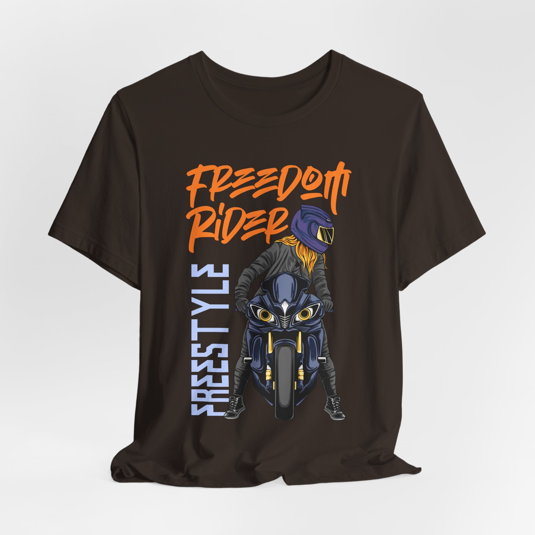 Biker T-Shirt for Men – Freedom Rider Motorcycle Graphic Tee | Unisex Cotton Short Sleeve
