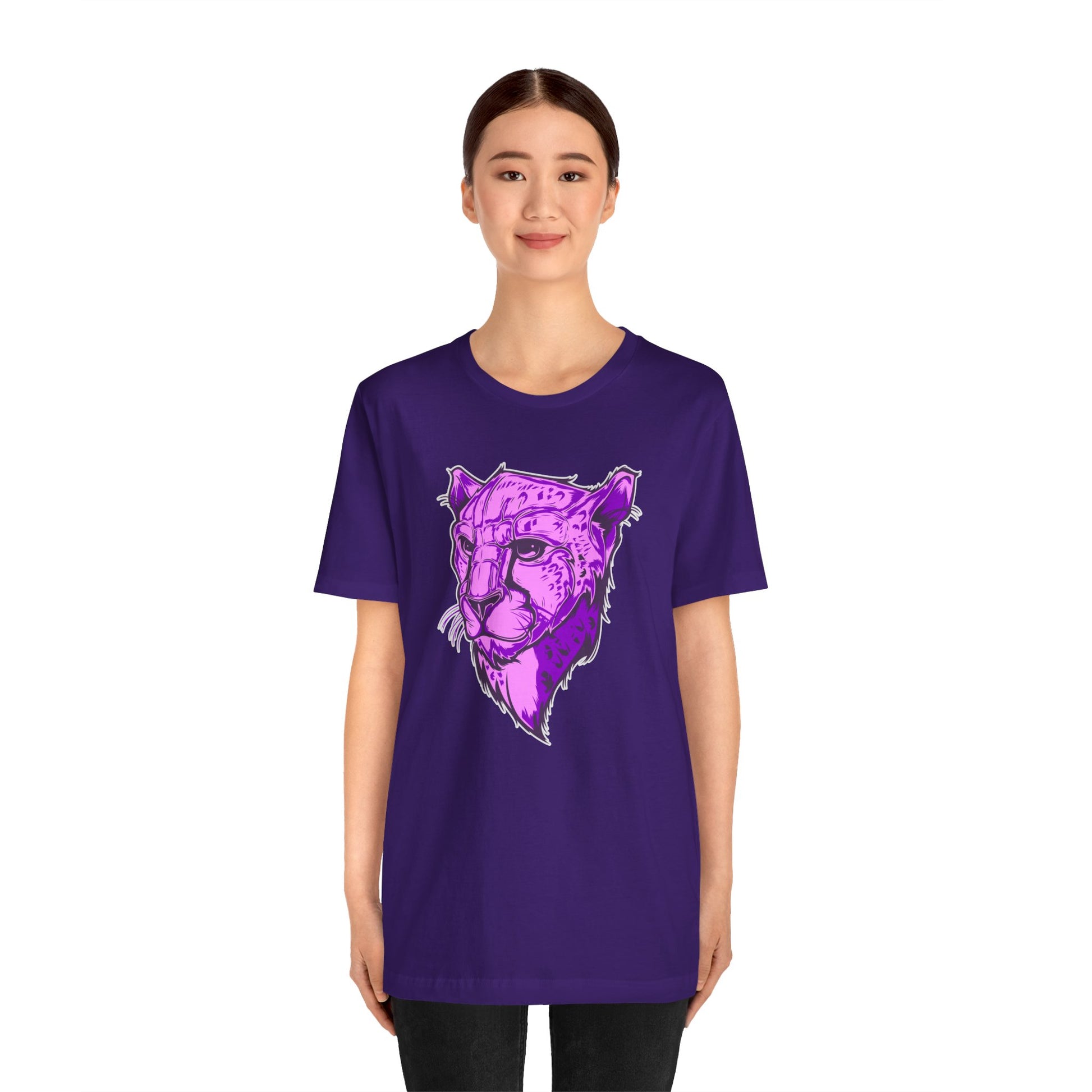 T-Shirt Vibrant Purple Leopard Tee - Unisex Jersey Shirt, Wild Animal Print, Graphic Tee, Gifts for Nature Lovers, Unique Artwear, Stylish [...]
