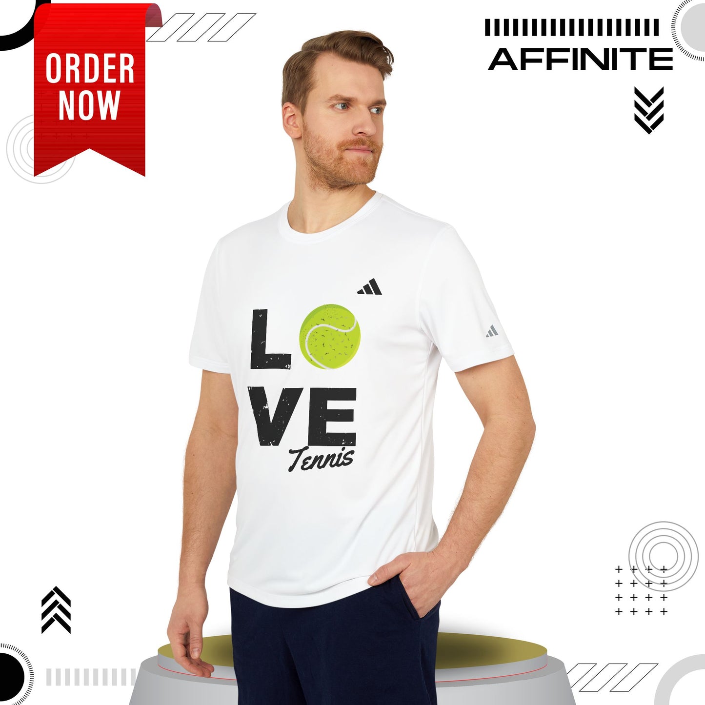 T-Shirt Love Tennis Unisex Sport T-shirt, Athletic Tee, Gift for Tennis Lovers, Tennis Apparel, Sportswear, Fitness Clothing by Adidas
