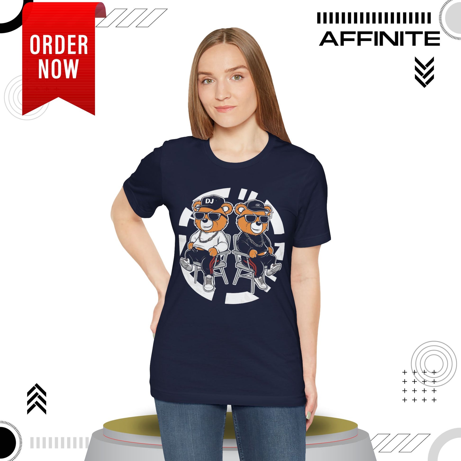 T-Shirt Awesome Bear T-Shirt - Fun Graphic Unisex Tee for Teen & Adults (100% Cotton)
