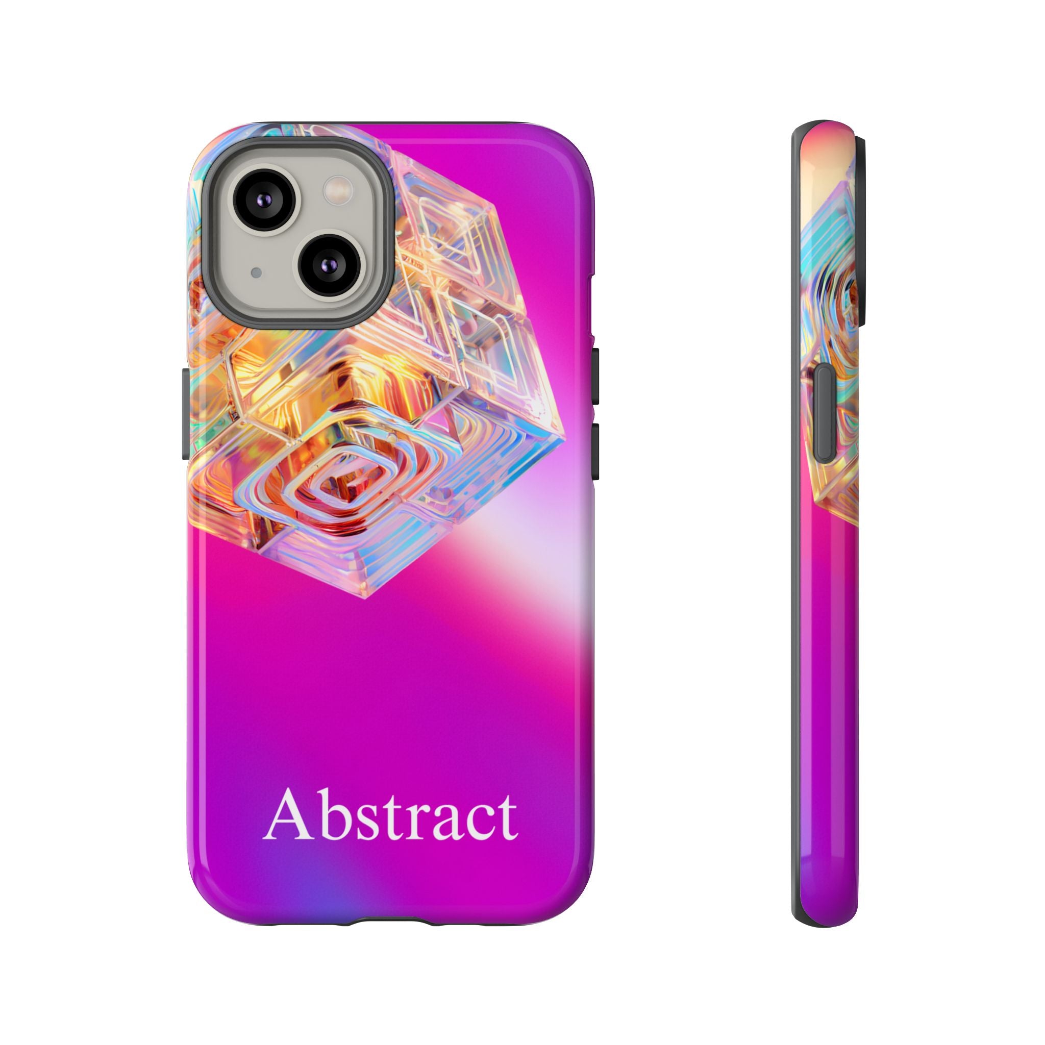 Vibrant 3D Cube Phone Case - Colorful Gradient Art for iPhone, Samsung & Pixel