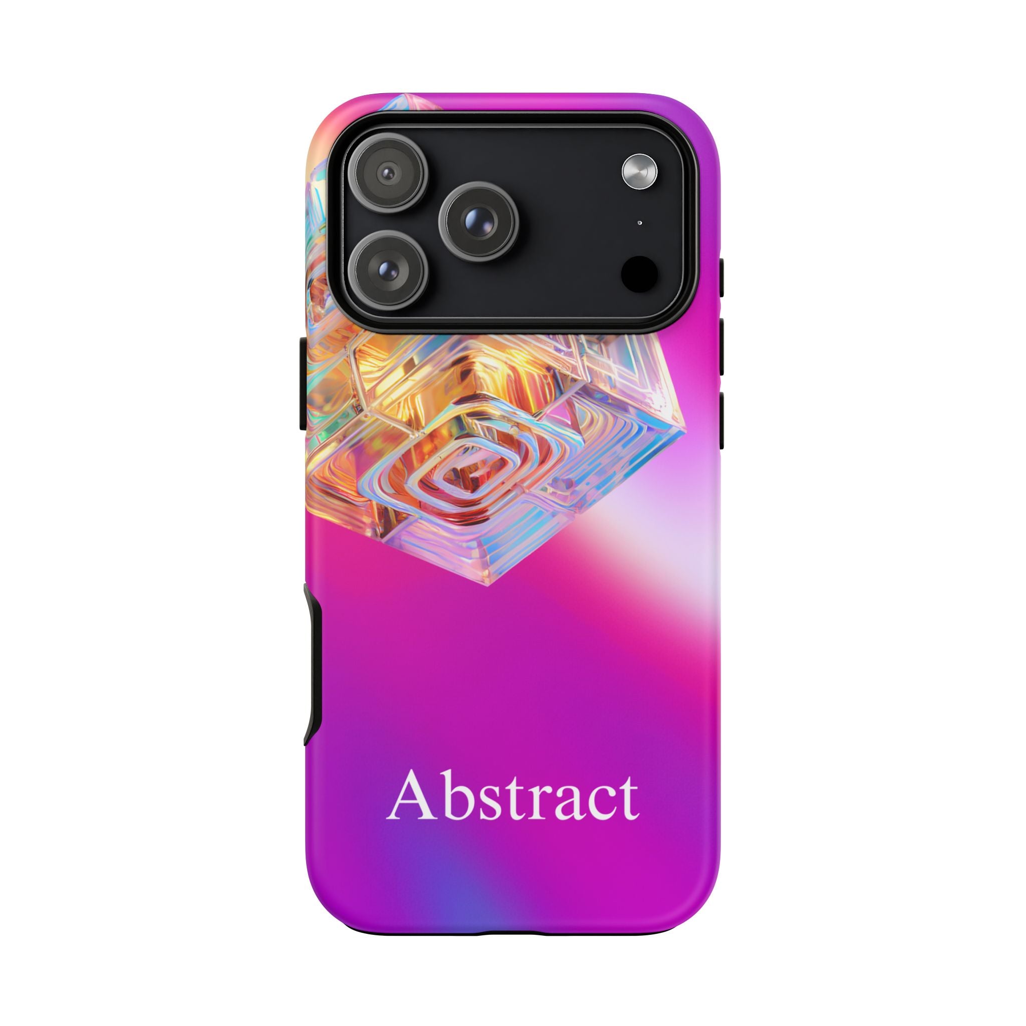 Vibrant 3D Cube Phone Case - Colorful Gradient Art for iPhone, Samsung & Pixel