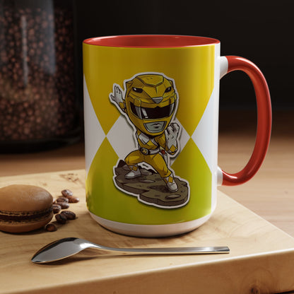 Mug Mighty Morphin Power Rangers Yellow Ranger Ceramic Mug - 11oz & 15oz Coffee Mug - Accent Mug for Pop Culture Fans