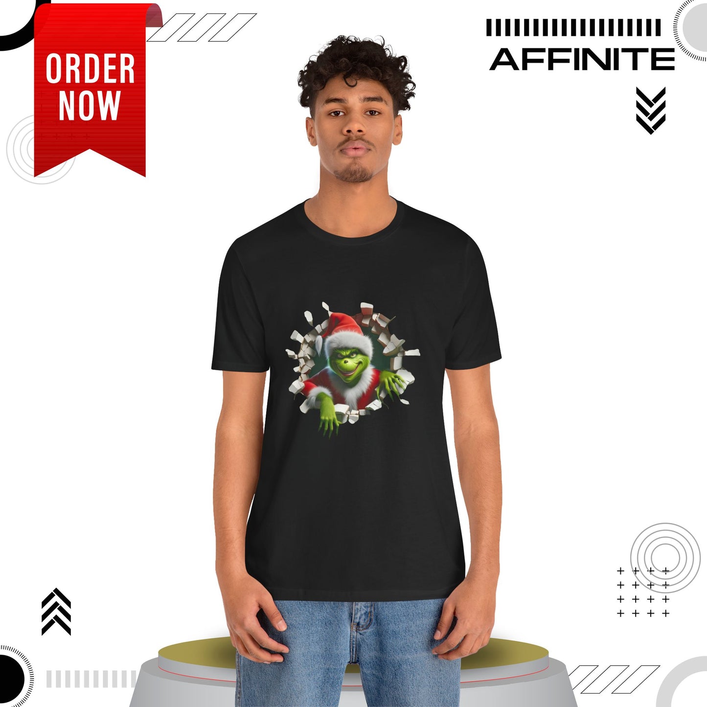 T-Shirt The Grinch Unisex Jersey Short Sleeve Tee | Soft Cotton Christmas T-Shirt