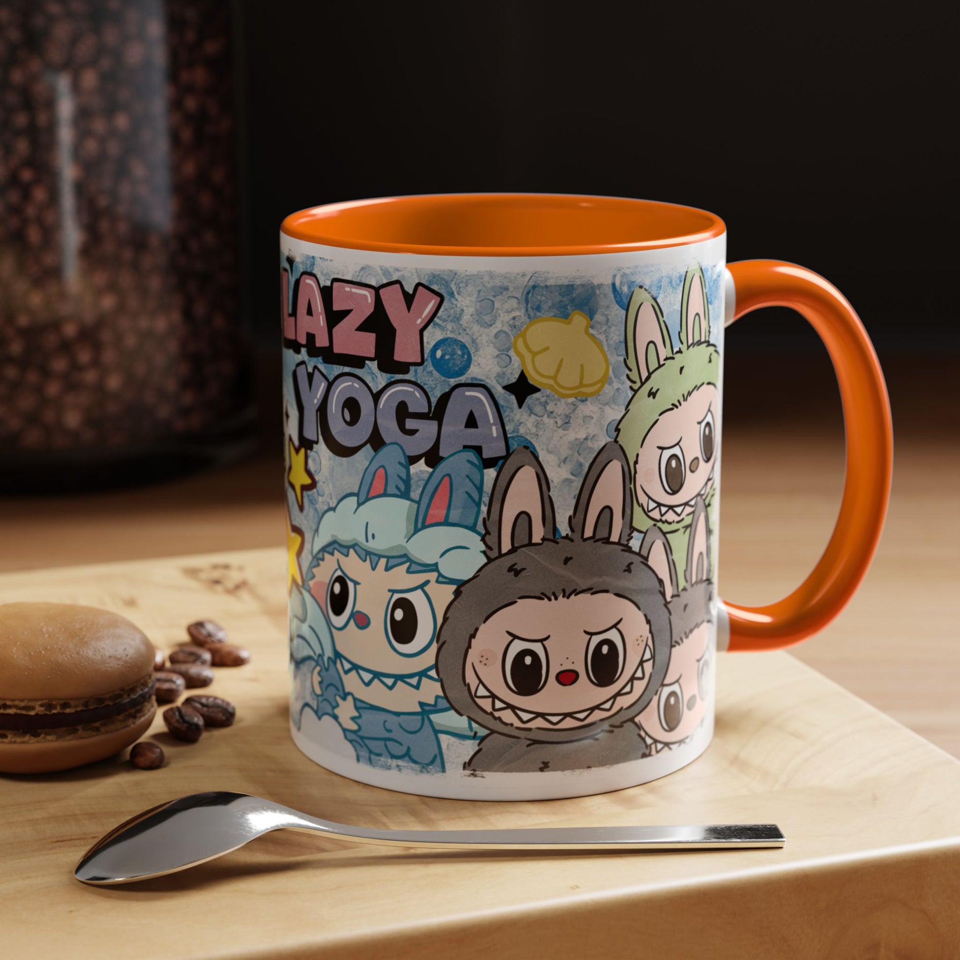 Mug Lazy Yoga Accent Coffee Mug - Cute Animal Design 11oz & 15oz