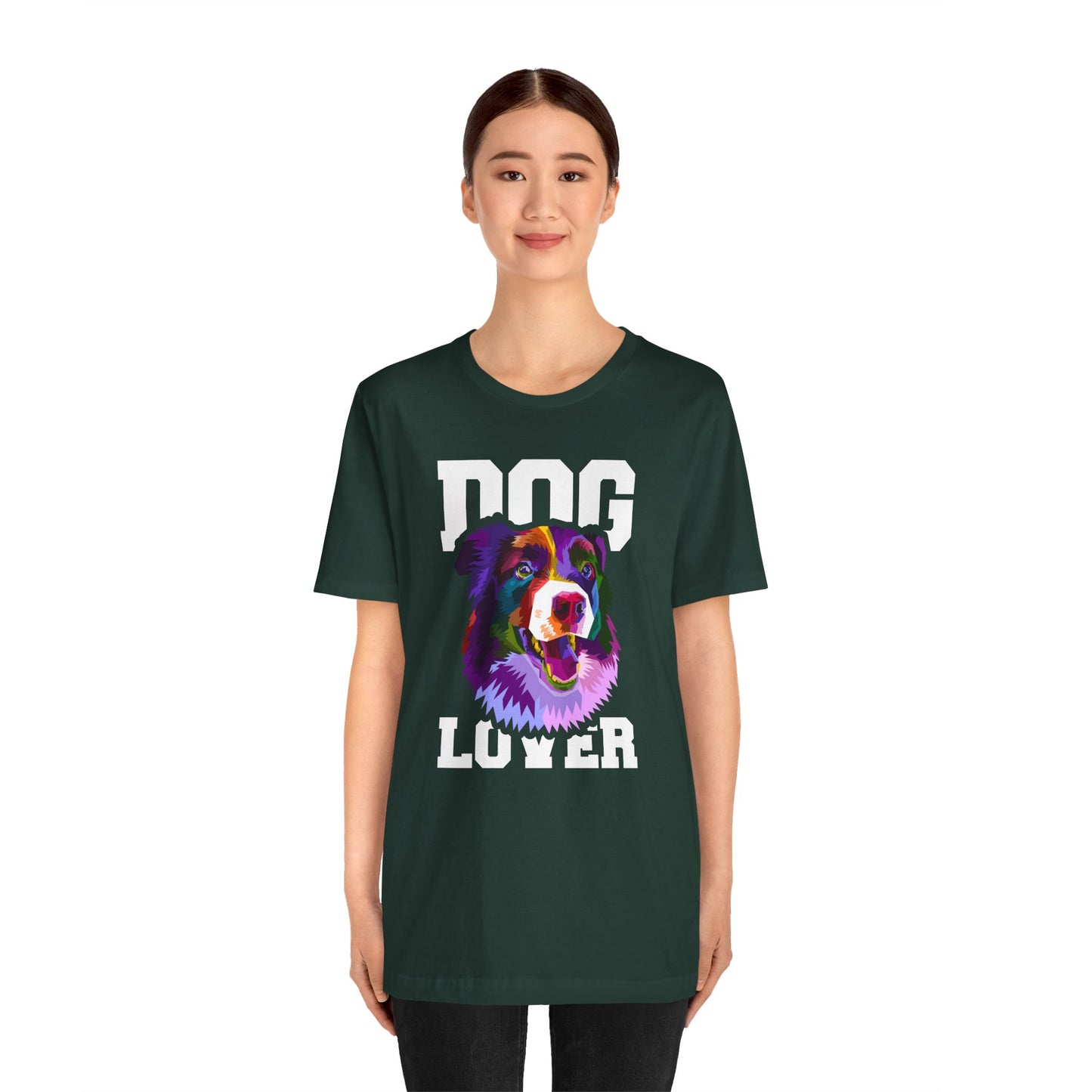 T-Shirt Unisex Dog Lover Shirt | Graphic T-Shirt with Dog Design and 'Dog Lover' Text