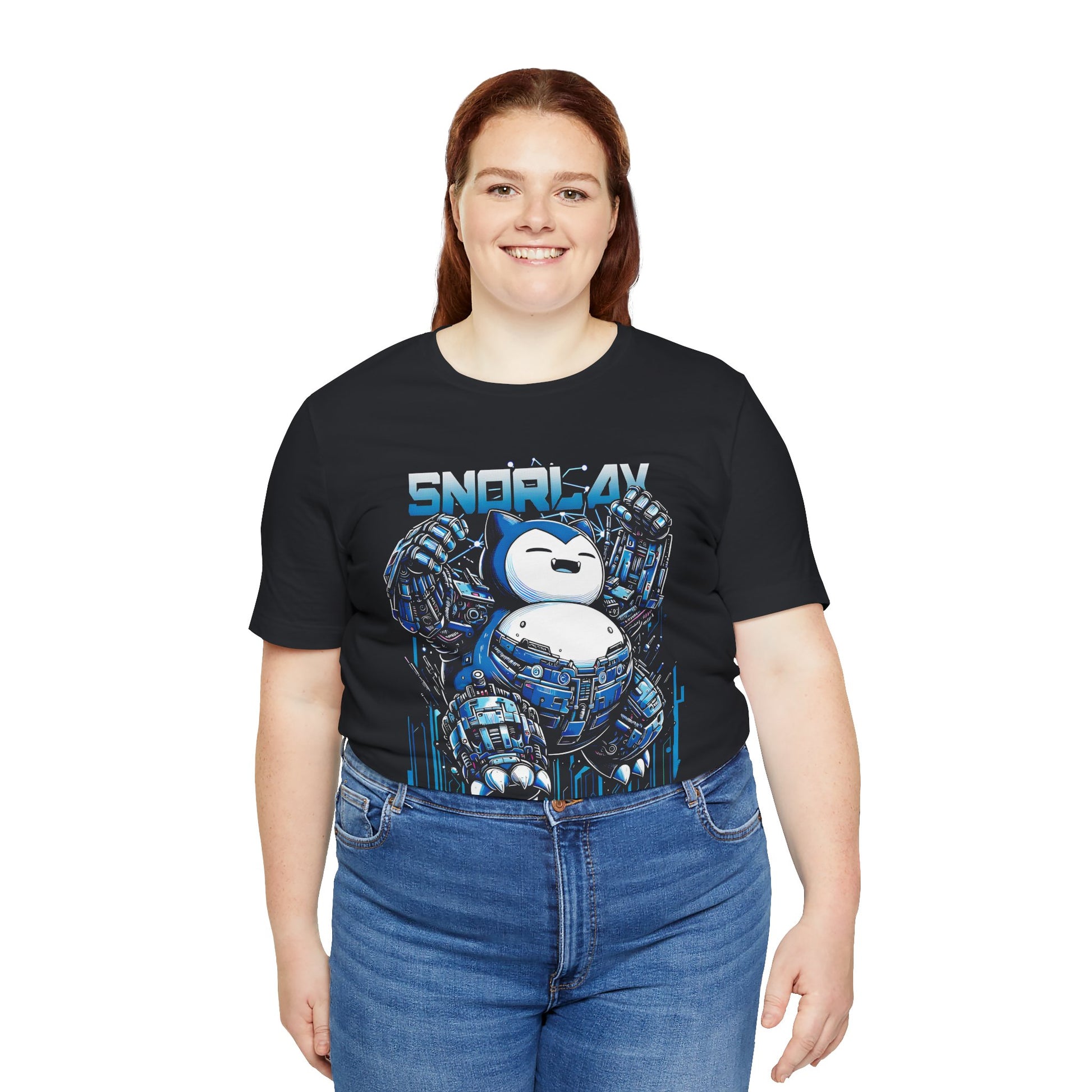 T-Shirt Robot Snoorlax Unisex Softstyle T-Shirt / Anime-Inspired Graphic Tee by Bella+Canvas