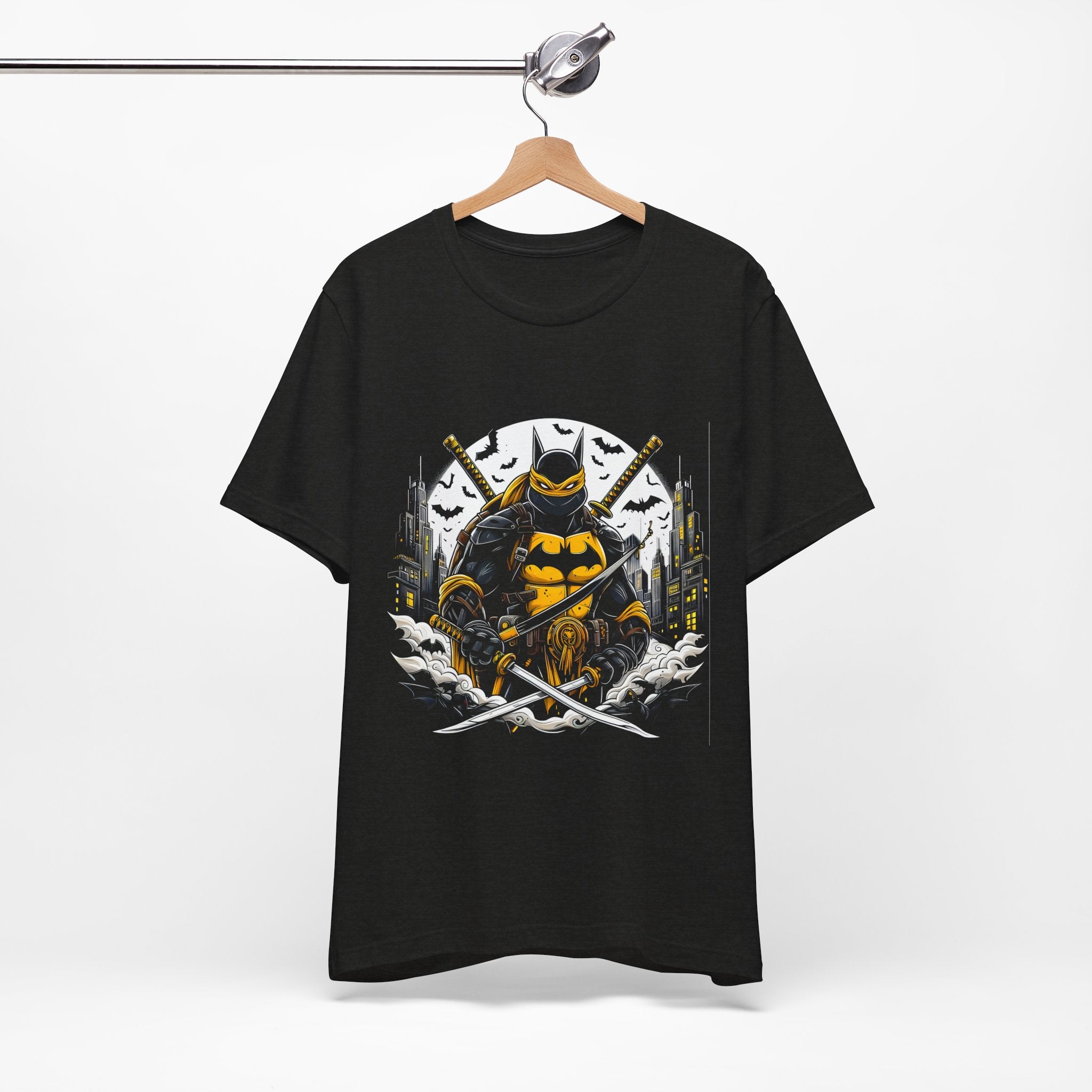 T-Shirt Ninja Batman Tee | Unisex Jersey Graphic T-Shirt Black Heather