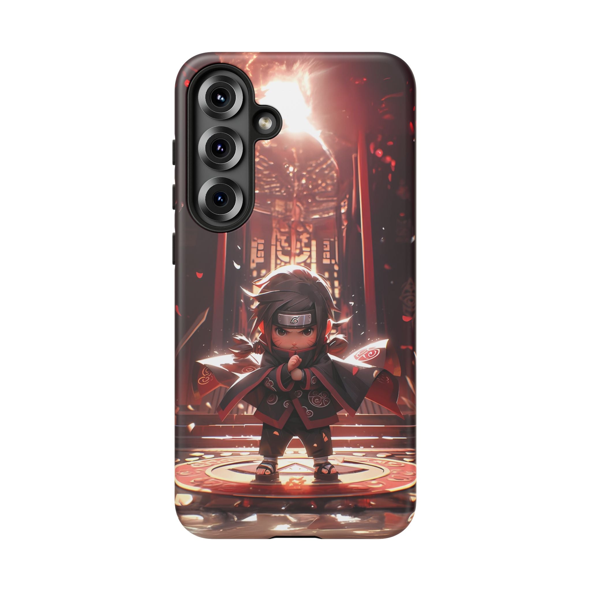 Chibi Itachi Tough Phone Case – Anime Protective Case for iPhone & Samsung, UV Resistant, Durable & Stylish