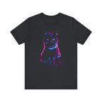 T-Shirt Neon Cat T-Shirt - Vibrant Unisex Tee for Cat Lovers (100% Cotton) Vintage Black