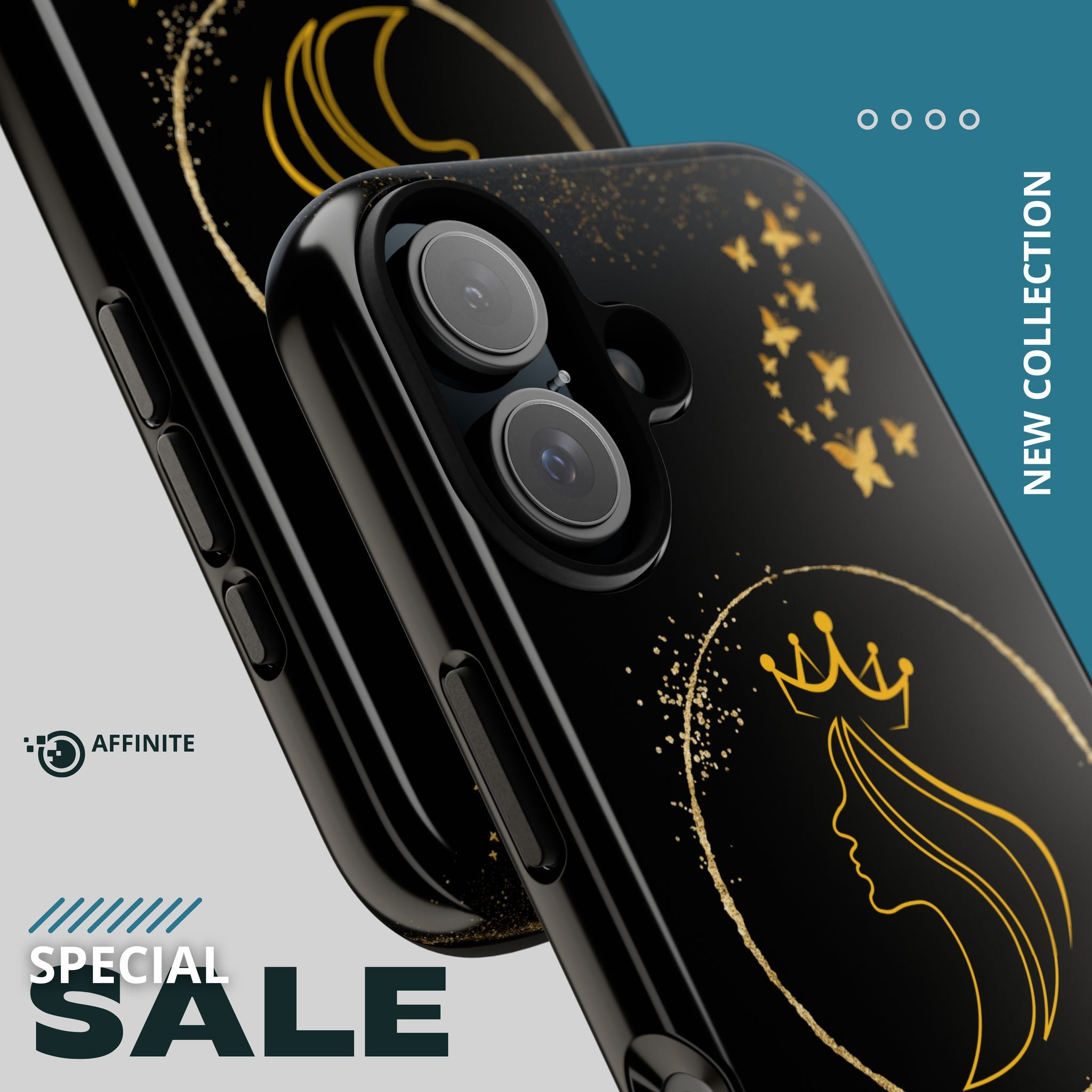 Tough Case Queen Phone Case – Matte & Glossy Crown Design for iPhone, Samsung & Pixel