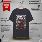 T-Shirt Deadpool T-Rex Unisex Jersey Tee - Fun Graphic T-Shirt for Comic Fans - Jurassic Chichanga Dark Grey
