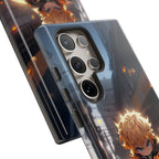 Chibi Zenitsu Lightning Tough Phone Case – Anime Protective Case for iPhone & Samsung, UV Resistant, Durable & Stylish