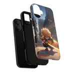 Chibi Zenitsu Lightning Tough Phone Case – Anime Protective Case for iPhone & Samsung, UV Resistant, Durable & Stylish