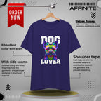 T-Shirt Dog Lover Unisex T-Shirt | Sharp Dog Graphic Team Navy