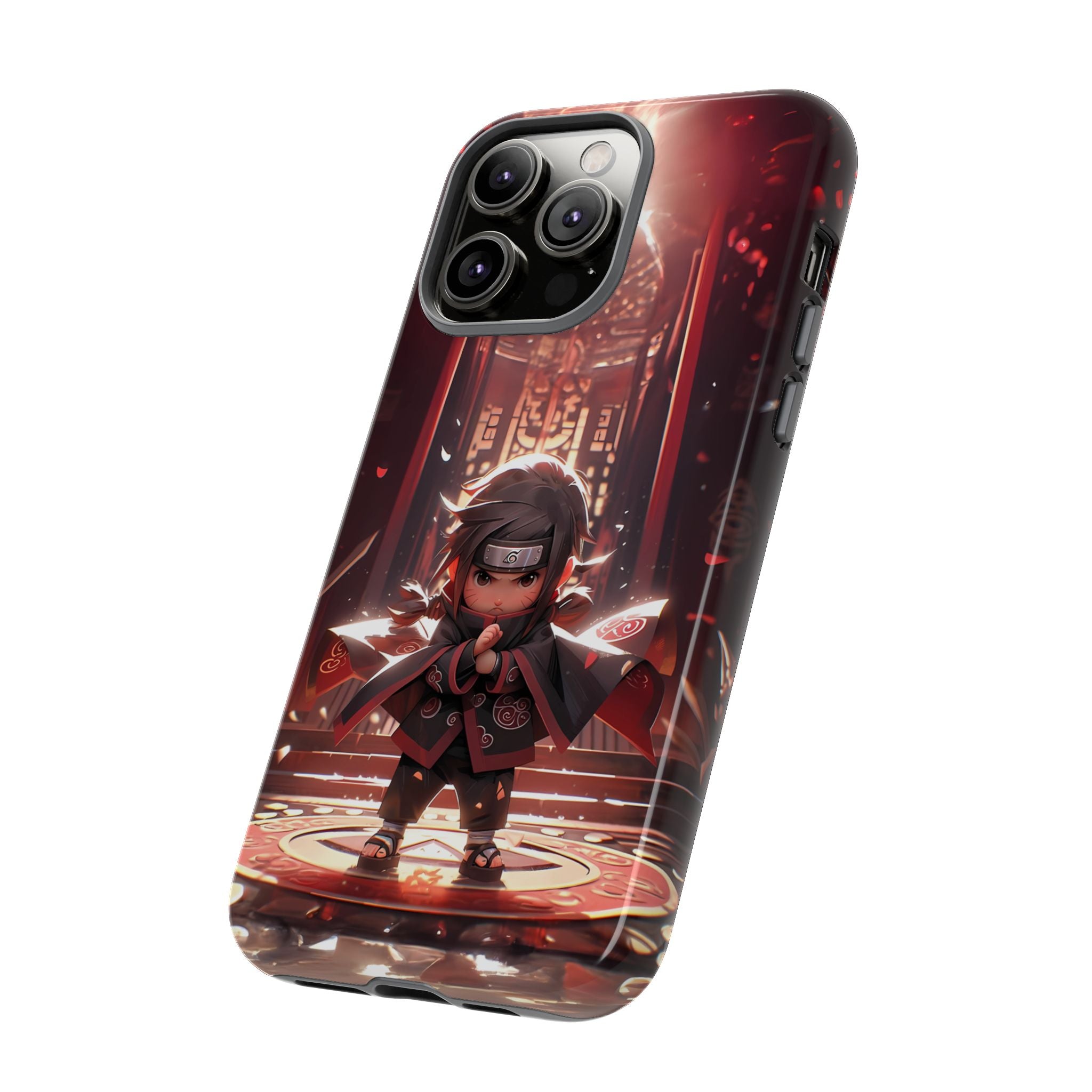 Chibi Itachi Tough Phone Case – Anime Protective Case for iPhone & Samsung, UV Resistant, Durable & Stylish