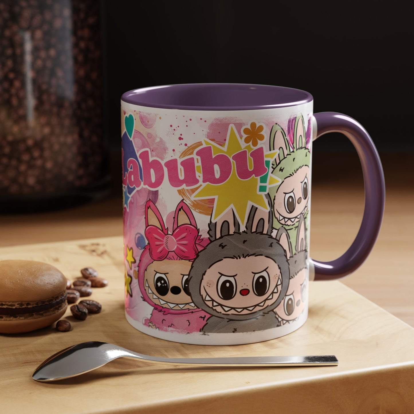 Mug Colorful Cartoon Labubu Accent Coffee Mug - Perfect for Animal Lovers
