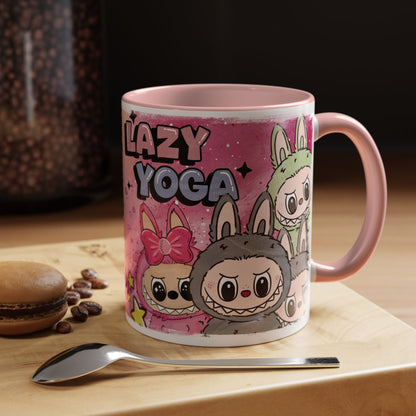 Mug Lazy Yoga Labubu Accent Coffee Mug - Fun & Playful Design for Relaxation