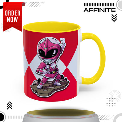 Mug Mighty Morphin Power Rangers Pink Ranger Ceramic Mug - 11oz & 15oz Coffee Mug - Accent Mug for Pop Culture Fans 11oz Yellow