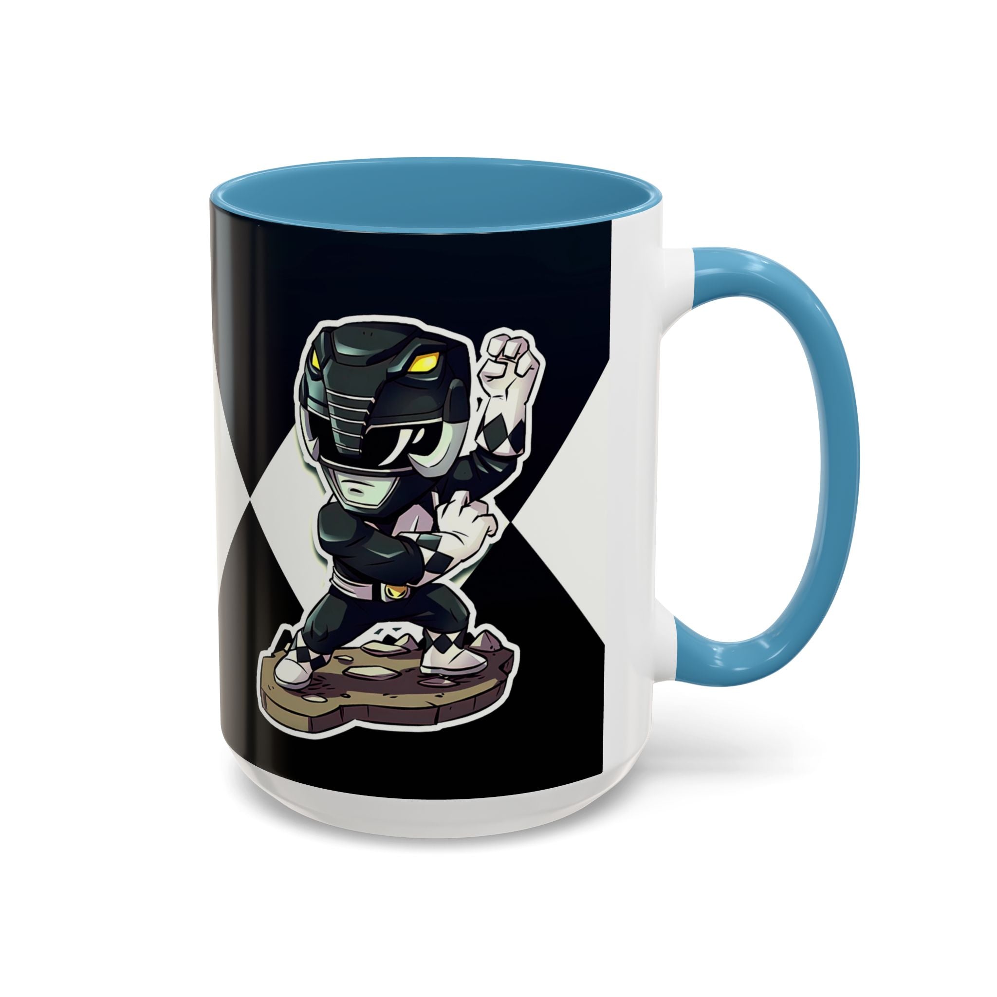 Mighty Morphin Power Rangers Black Ranger Ceramic Mug - 11oz & 15oz Coffee Mug - Accent Mug for Pop Culture Fans