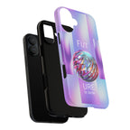 Futuristic Gradient Tough Case – 'Future is Now' 3D Design | Shockproof & UV Protected