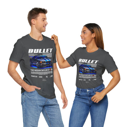 T-Shirt Nissan Skyline GT-R R34 Graphic Tee – Unisex Car Enthusiast T-Shirt – JDM Racing Gift for Him or Her