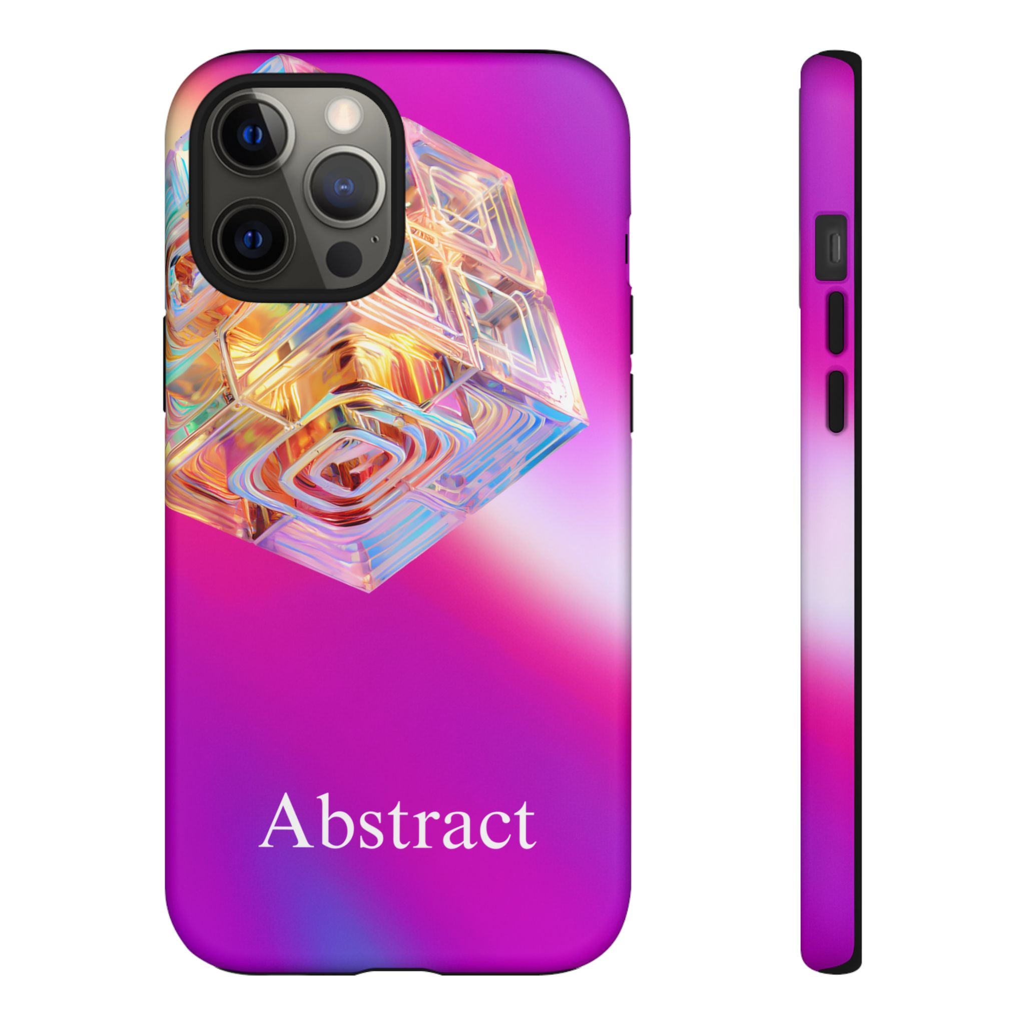 Vibrant 3D Cube Phone Case - Colorful Gradient Art for iPhone, Samsung & Pixel